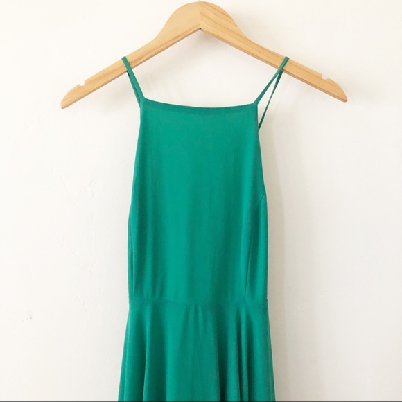 NWOT LuLu's Green Maxi Dress sz s - Picture 5 of 10